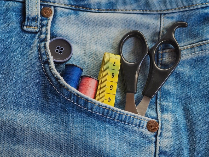 Denim Patchwork Jeans